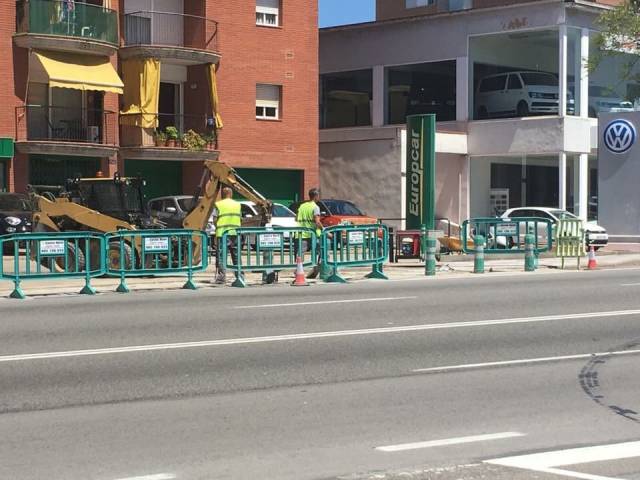 Instalación de semáforos en Lloret