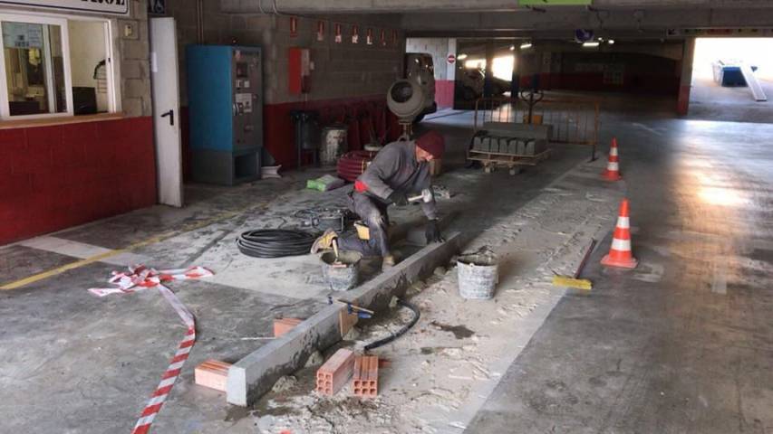 Reformas en un párquing en Lloret